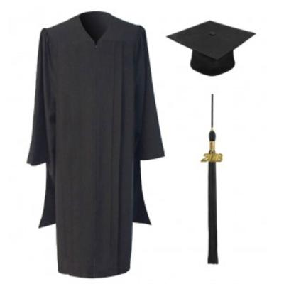 China American Simple Non-notched Adult Cap and Head Hat Tassels Gruaduation Dress Costume Graduation Cap and Gown Set for sale