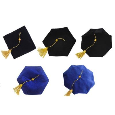 China Gruaduation Dress Customized Velvet Bullion Academic Tassel Doctoral Graduation Graduation Dresses Hats Wholesale for sale