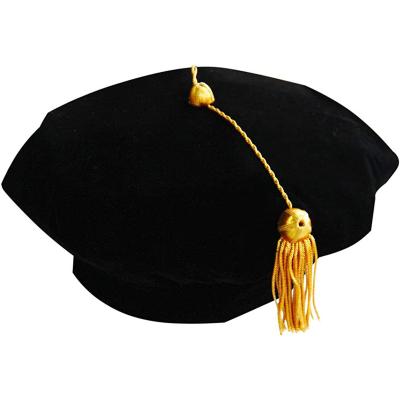 China Graduation Gown Ceremony Hat and Hood Doctorate Graduation Gown Classic Convocation Gown Hat for sale