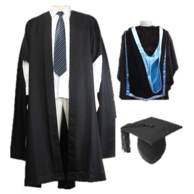 China Wholesale England Graduation Gown Cap and Hood England Academic Master Graduation Hood for sale