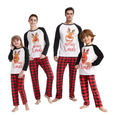 China Wholesale QUICK DRY 2023 Christmas pajamas family matching new year print long sleeve pants for women and men for sale