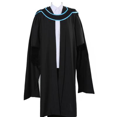 China England Accept Logo Customized UK Style Master Adult Luxury Fluted Academic Gown For Graduation for sale