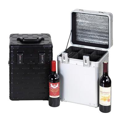 China Aluminum Alloy Wine Crate Travel Shipping Box 250*280*380 mm for sale