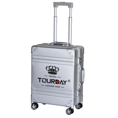 China Aluminum Luggage Business Travel All Hardside Aluminum Spinners TSA Approved 360 Rolling Wheels Strong Suitcase Fits Men Women-20