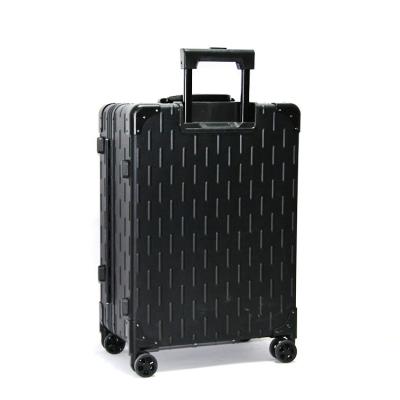 China Combination Locks Factory Direct Sale Industrial Custom Black Trolley Aluminum Alloy Suitcase Full for sale