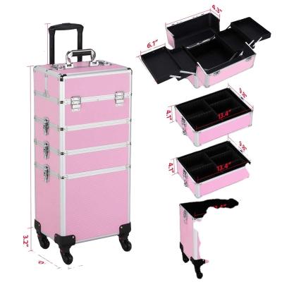 China Profesional dustproof/waterproof/fireproof de maquillaje de Para d'estuche de trolley estojo de maquiagem a makeup case for sale