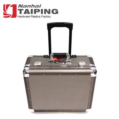 China Storage/Carry/Travel/Organize Pilot Aluminum Trolley Case Suitcase Tool Case With Wheels for sale