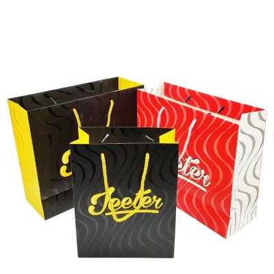 China Luxury Custom Recyclable Clean Logo Printed Retail Clothing Packaging Paper Bag Shopping Paper Bag For Shopping for sale