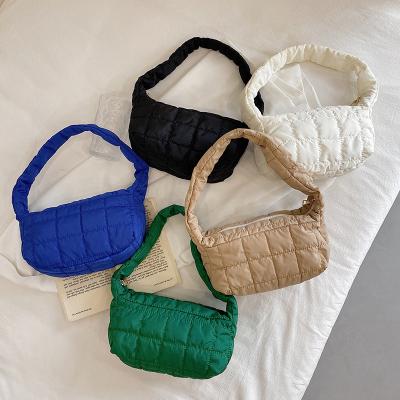 China Daily armpit tide cloud fold small cotton color candy fashion portable female handbags handbags for sale