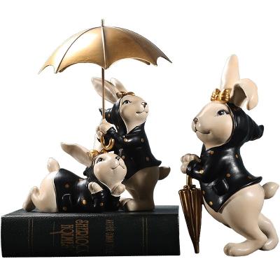 China Nordic Modern Luxury Stylish TV Decoration Creative Office Rabbit Light Decoration Friends Office Gifts Wedding Christmas Gift for sale