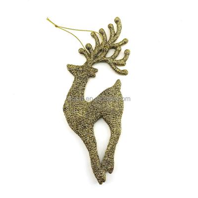 China Christmas Plastic Decorations For Home Plastic Deer Hanging Christmas Tree Decor DIY Christmas New Year Pendant Ornaments for sale