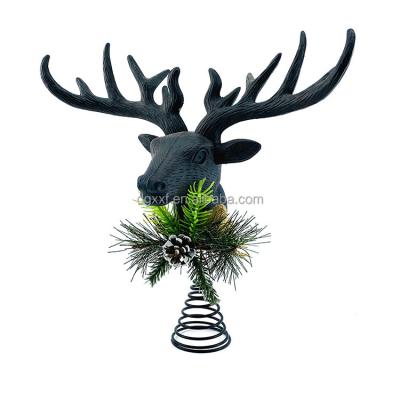 China Christamas Decoration Christmas Ornaments Deer Treetop Decoration Christmas Tree Decor Christmas Tree Topper Main Top Home Festival Decoration for sale