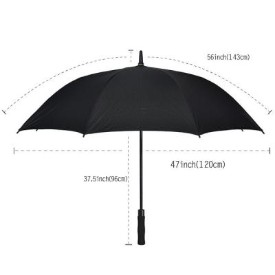 China Good Quality Promotional Safety Logo Printed Single Layer Golf Umbrella for sale