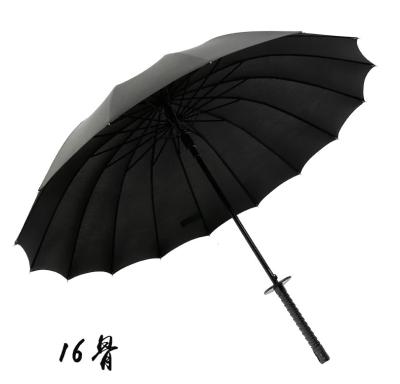 China All In 1 New Design Black Gun Handle Japanese Samurai Sword Straight Umbrella for sale