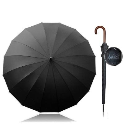 China All in 1 Windproof Umbrella Royal Walk - Large Black 54 Inch Oversized Automatic Open Umbrella for 2 Person for sale