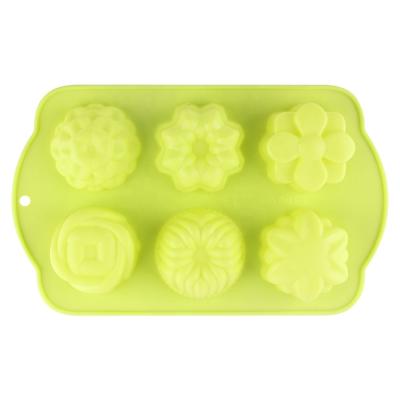 China Multi Viable Flower Shaped Silicone Cake Cup Soap Baking Mold for sale