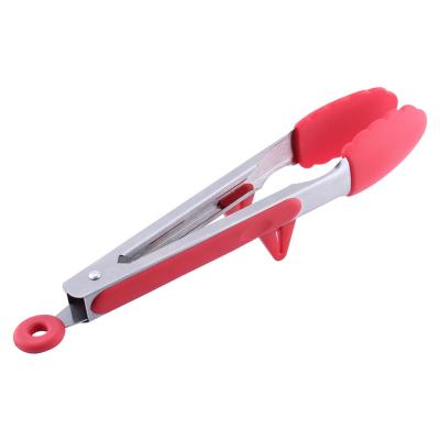 China Amazon Sustainable Hot Selling Stainless Steel and Silicone Kitchen Cooking Food Tongs for sale