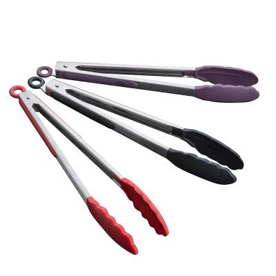 China Factory Price Viable Wholesale Stainless Steel and Silicone Kitchen Tongs GRILL Tongs for sale