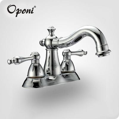 China Metered Faucets Wholesale cUPC Brass Antique Style Old Bathroom Sink Faucet Basin Faucet 3 Hole for sale