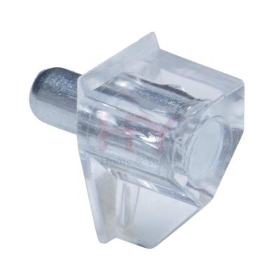 China Plastic+Iron 5mm Bracket Style Cabinet Shelf Support Peg - Clear Plastic w/Steel Pin - Bag of 50 for sale