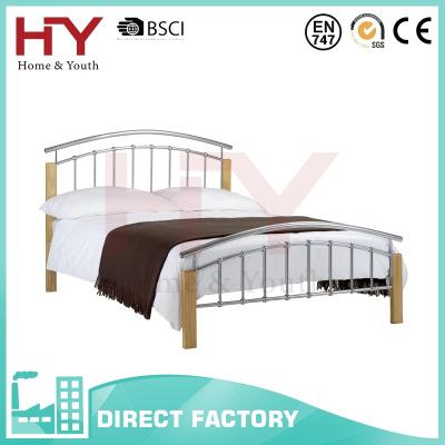 China Latest Metal Bed Designs Latest Sigle Wood Double King Legs Metal Bed Designs for sale