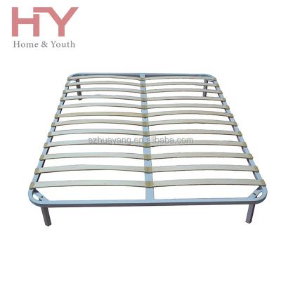 China New Design Furniture Home Furniture Bedroom Funrniture Wooden Beds Full Slat Twim Queen Size Bed Frame Salt Metal Bed Wood Base for sale