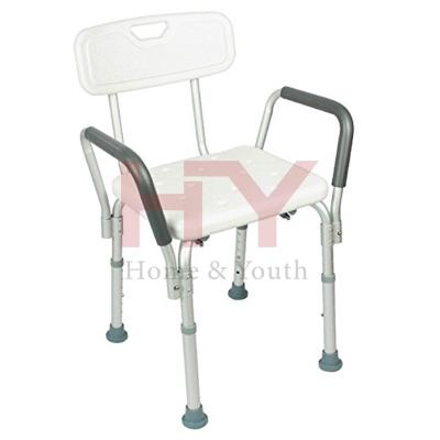 China Adjustable Adjustable Shower Bath Seat Medical Tub With Arms For Disabled Handicap Tub Chair With Back for sale