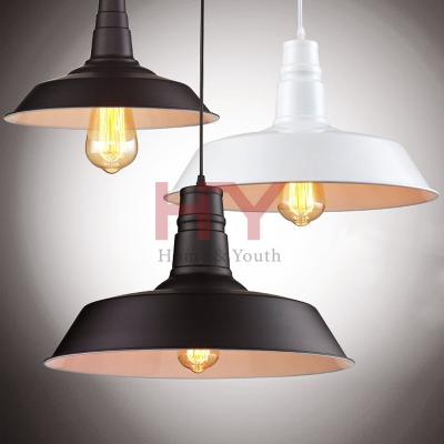 China Vintage Glass Iron Pendant Lamp , Black Iron Pendant Lighting Industrial Aisle Lamp for sale