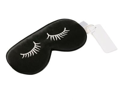 China Anti-puffiness travel luxury embroidery silk eye mask for adults with 100% mulberry silk or 100% polyester for sale