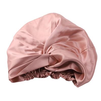 China 22 Soft Pure Silk Double Momme Silk Sleep Cap 100% Feeling Silk Care The Silk Sleep Cap Hood for sale