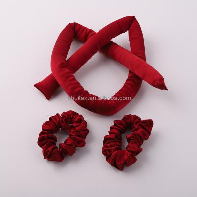 China South Korea fashion silk fabric elastic hair bands meatball main variety 22mm for sale