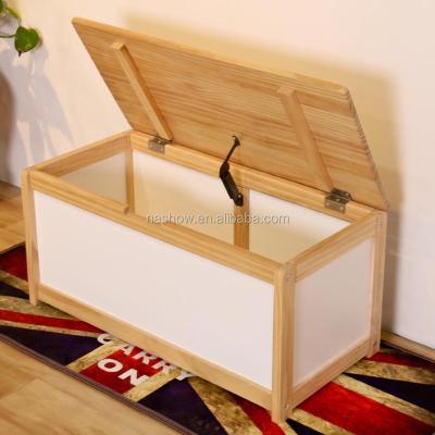 China New White Pine Wooden Storage Toy Box Kid's Toy Storage Cubby Plan LMSB-002 for sale