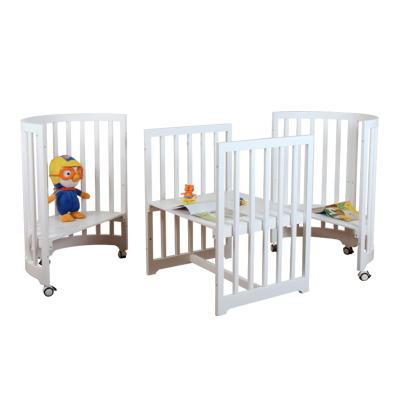 China Mordern Nashow LMBC-082AS Baby Furniture Baby Crib Oval Crib Hutch for sale