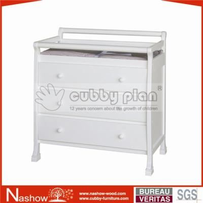 China Modern Cubby Plan Baby Furniture Set Solid Wood Chest With Drawer Wood Baby Changing Table for sale