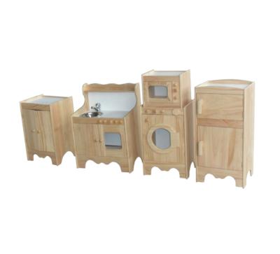 China Nashow LMPF-001 Children's Doll Furniture Solid Wood Wooden Furniture Playtime Dollhouse Furniture for sale