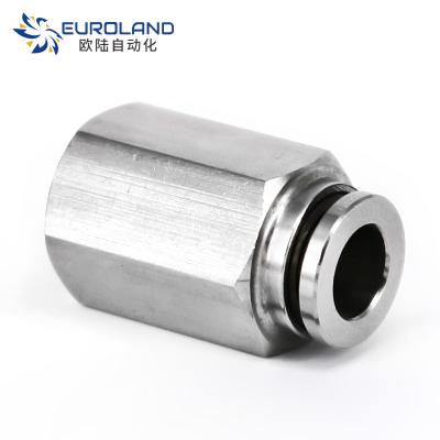 China Hose Female Threaded Stainless Steel Tube Connector Fittings For 4/6/8/10/12/14mm Pneumatics for sale