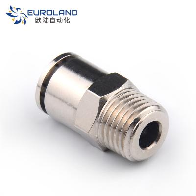 China Male Thread Copper Tube Connectors Coupling , Pneumatic Fitting 4 PC for sale