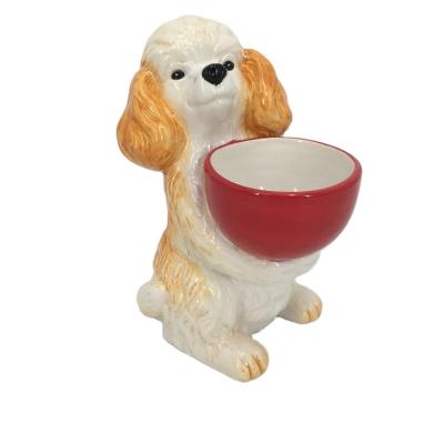 China New Design Dog Shape Ceramic Storage Bowl Factory Run Children's Food Testing Bowl SEDEX Normally BSCI Audited Snack Bowl for sale