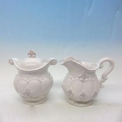 China Viable Christmas Santa milk jug and ceramic sugar jug for sale