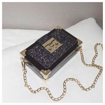 China Fashion Women Sequins Leather Cross - Body Handbag Female Shoulder Bling DIamond Handbag for sale