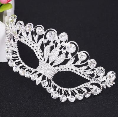 China Fashionable Wholesale Black Half Masquerade Belle Rhinestone Cheap Party Mask for sale