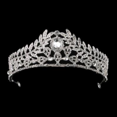 China Handmade Tiara Rhinestone Crown Wholesale Crystal Tiaras and Crowns Wedding Crown Bride Tiara For Princess Crown for sale