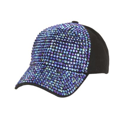 China COMMON Bling Bling Rhinestone Baseball Cap Men's Fashion Cotton Hat Sports Hats for sale