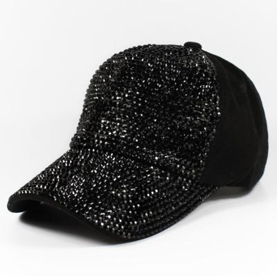 China Fashion rhinestone baseball cap men's cotton hat sports bling bling hats JOINT CIA best selling for sale