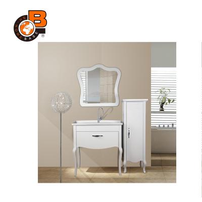 China Environmental Friendly European Style Bathroom Vanity With Solid Legs for sale