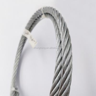 China 8mm Galvanized Structural Steel Wire Rope For Elevator Lifting Steel Cable 6x19+FC Ropes for sale