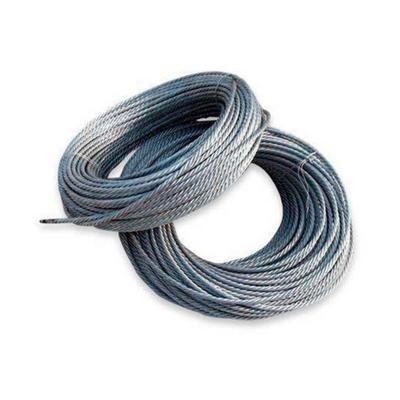 China Construction 1x19 Structure 1-12mm Diameter AISI304 Stainless Steel Wire Rope for sale