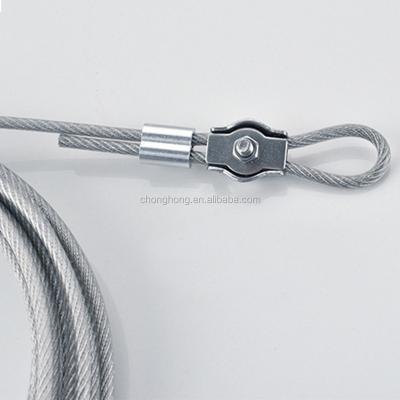 China 7x19 Stainless Steel 304 Or 316 Building Material Stainless Steel Wire Rope With Loop End for sale