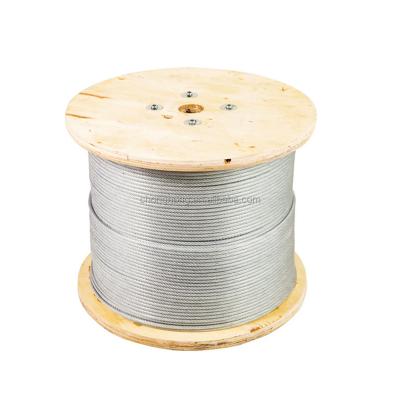 China Construction Hot DIP Galvanized Steel Wire 6*12+7FC Rope Crazy Derricking for sale