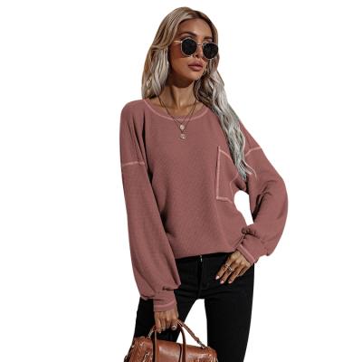 China Autumn Winter Hot Bat Sleeve Kintting Hoodies Women Loose Sweatshirts 2021 Long Sleeve Anti-Shrink T-shirt Long Style Sweatshirts for sale